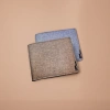 Brown and blue fabric wallet, a lightweight and multi-functional clutch for women Specification image